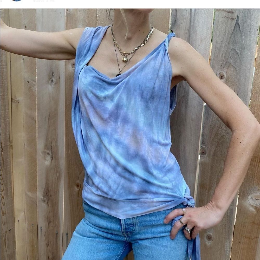 Maje sleeveless tie dyed top